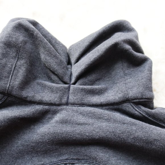 Charcoal Lululemon full zip sweatshirt with ruched neck size 2 - Picture 8 of 9